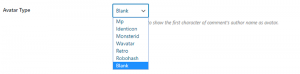 Avatar Type | Deeper Comments Discussion Settings
