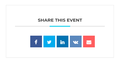 Social Networks and Social Share in WordPress Modern Event Calendar